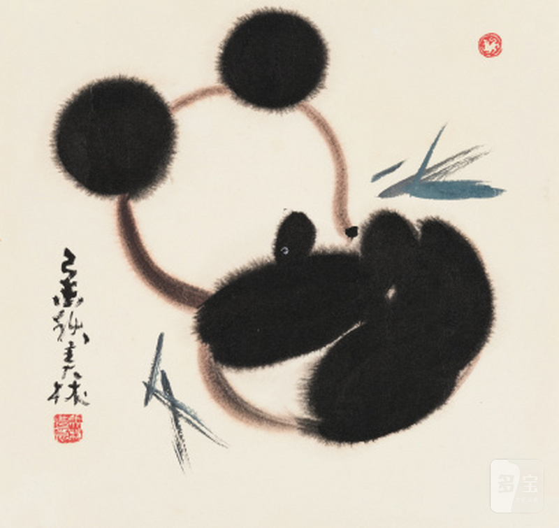 韩美林 b.1936 熊猫